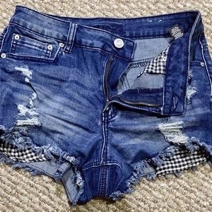 Denim Distress Shorts